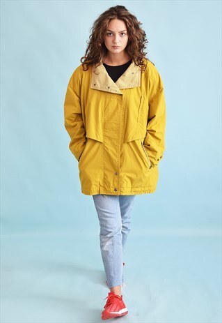 80'S RETRO MUSTARD YELLOW PARKA JACKET