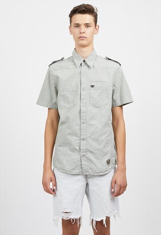 VINTAGE GREY WRANGLER SHORT SLEEVE SHIRT