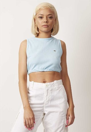 VINTAGE BABY BLUE REWORKED LACOSTE TOP
