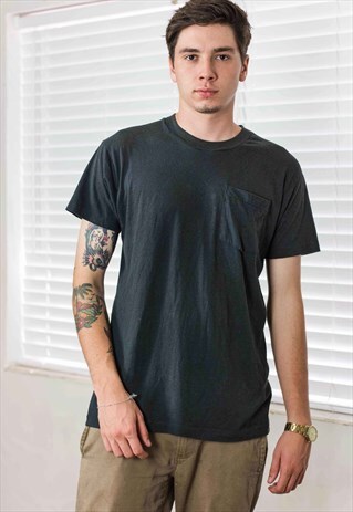 VINTAGE PLAIN 50/50 T-SHIRT MADE IN USA LOGO 90S XL 5.1