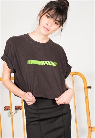 VINTAGE 80'S PUMA CROP TOP /AVELINASREWORKS/ S0848