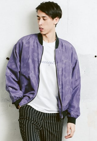VINTAGE 90S SILK BOMBER JACKET
