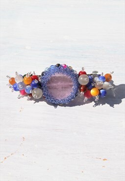 Handmade multi color hair clip barrette accessory