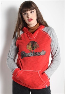 Vintage Chicago Blackhawks Hoodie Red