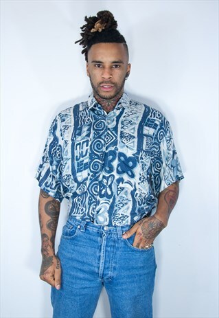 VINTAGE HAWAIIAN CRAZY PATTERNED SHIRT