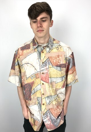 90S VINTAGE PATTERNED FESTIVAL SHIRT