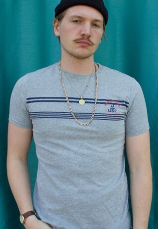 VINTAGE GREY NAUTICA T SHIRT