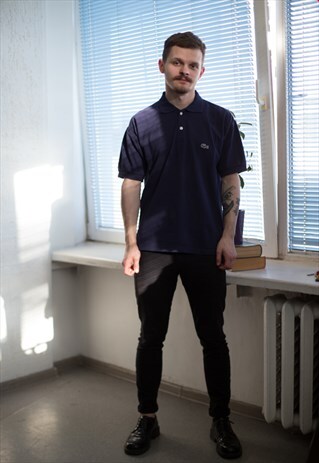 VINTAGE 90'S NAVY BLUE POLO SHIRT