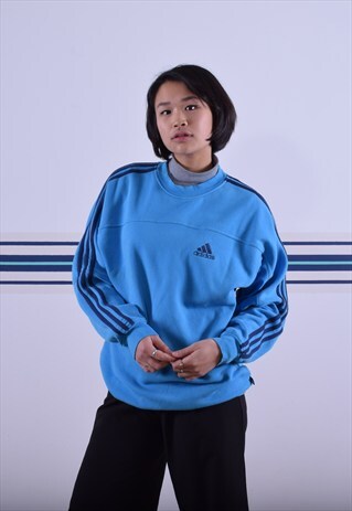 BRIGHT BLUE ADIDAS SWEATSHIRT