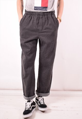 CHAMPION MENS VINTAGE TRACKSUIT TROUSERS LARGE GREY 90S