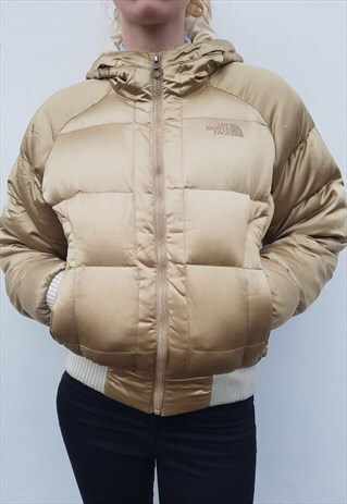 VINTAGE THE NORTH FACE GOLD PUFFER COAT
