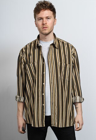 VINTAGE CORDUROY STRIPED SHIRT