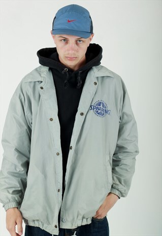 VINTAGE 90S SPALDING BIG LOGO COACH JACKET