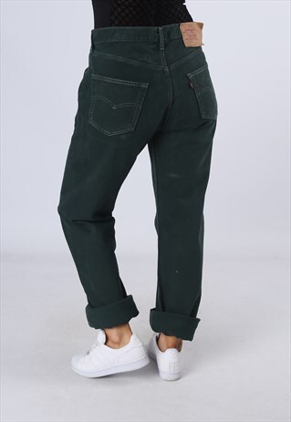 LEVIS 501'S DENIM JEANS BOYFRIEND HIGH WAISTED 12 -14 (DKEA)