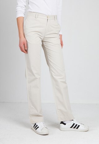 VINTAGE BEIGE POLO RALPH LAUREN TROUSERS BOTTOMS