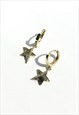 STAR HOOP EARRINGS SMALL GOLD PLATED DAINTY