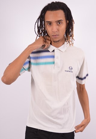 VINTAGE SERGIO TACCHINI POLO SHIRT OFF WHITE