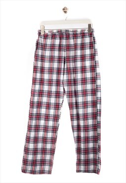 Vintage  bpc  Cloth Trousers Check Pattern Look Red / White