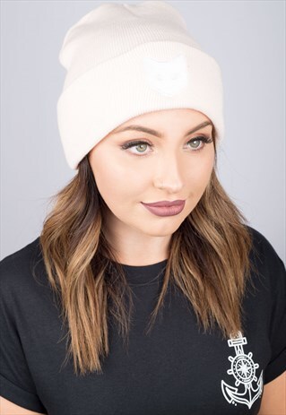 CAT BABY PINK BEANIE