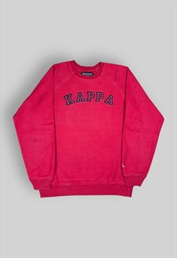 Vintage Kappa Spellout Sweatshirt in Red