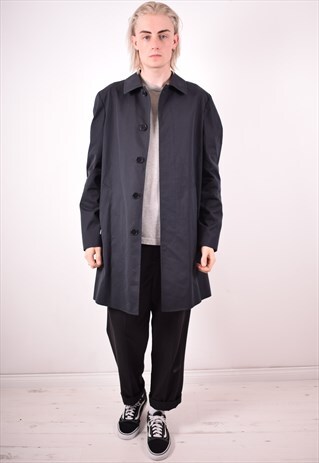 CERRUTI 1881 MENS VINTAGE COAT LARGE BLACK 90S