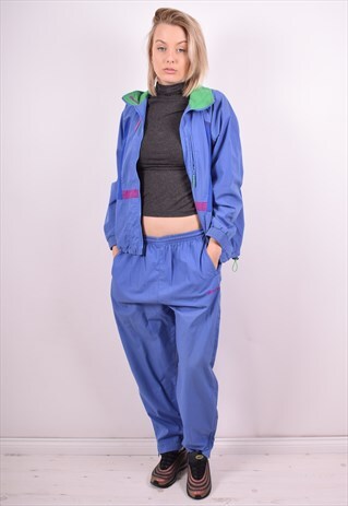 LOTTO WOMENS VINTAGE FULL TRACKSUIT XL PURPLE 90S