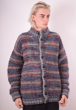 MISSONI MENS VINTAGE CARDIGAN SWEATER LARGE MULTI 90S