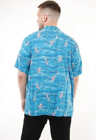 90S VINTAGE SUMMER MULTICOLOR OLDSCHOOL SHIRT 14117