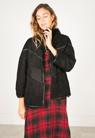 VINTAGE 80S WINTER SHEEPSKIN COAT / R079