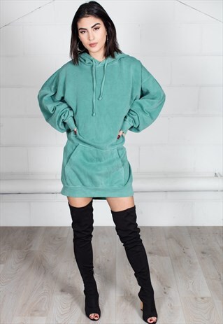 COSMIC SAINT LIGHT GREEN WASHED OVERSIZED HOODIE