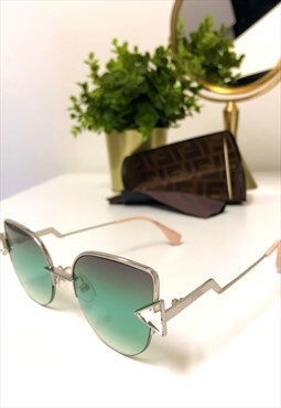 Fendi FF 0242/S Retro Art Deco Diamante Crystal Sunglasses