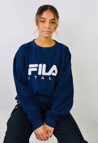 VINTAGE FILA ITALY EMBROIDERED SWEATSHIRT