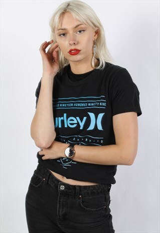 VINTAGE HURLEY SKATER T-SHIRT BLACK