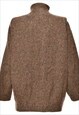 BEYOND RETRO VINTAGE SINGLE BREASTED CLASSIC BROWN COAT - L