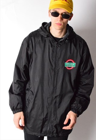 DICKIES VINTAGE 90S BLACK MINIMALIST PIZZA MAN SHELL JACKE