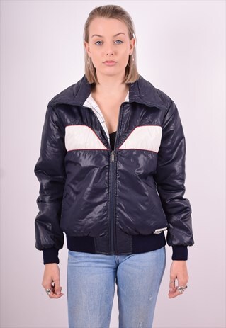 WOMENS VINTAGE REVERSIBLE JACKET MEDIUM BLUE 90'S