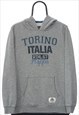 Vintage Kappa Torino Italia Graphic Grey Hoodie Mens