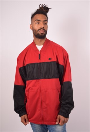 VINTAGE STARTER TRACKSUIT TOP JACKET RED