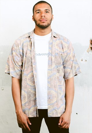 VINTAGE AZTEC PATTERN SHIRT