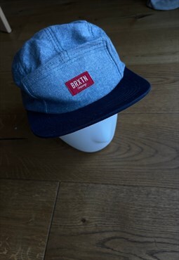 Brixton Company Blue Leather Strap Hat