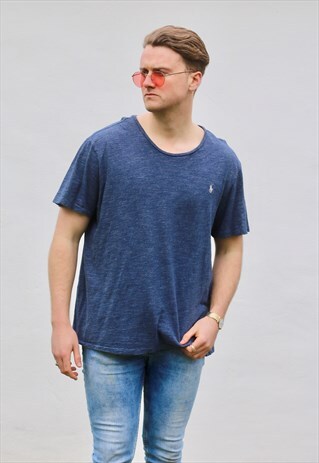 RALPH LAUREN USA VINTAGE MINIMALIST SHEERED T SHIRT