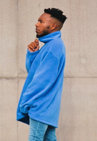 OC 1/4 FLEECE ZIP - BLUE