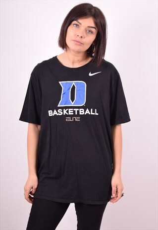 NIKE WOMENS VINTAGE T-SHIRT TOP XL BLACK 90S