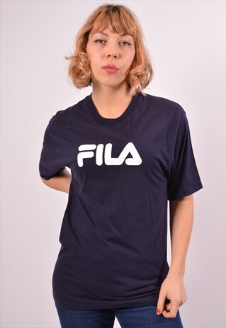 FILA T-SHIRT TOP NAVY BLUE