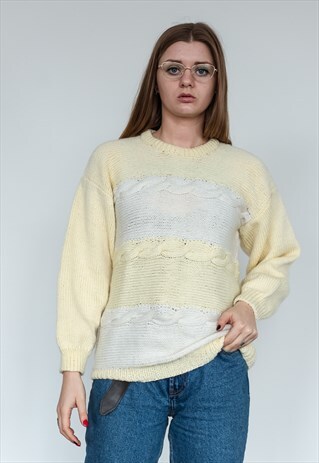 VINTAGE 80S PASTEL KNIT COSY JUMPER
