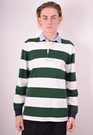 POLO RALPH LAUREN MENS VINTAGE RUGBY POLO SHIRT LONG SLEEVE