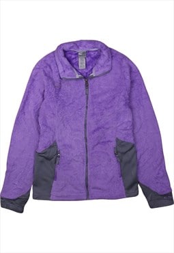 Vintage 90's Champion Fleece Jumper Full Zip Up Warm Purple