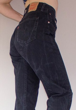 VINTAGE 80'S HIGH WAIST WASHED BLACK LEVI'S