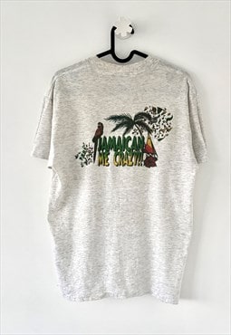 Vintage Oneita 1991 Jamaica grey tourist T-shirt medium 