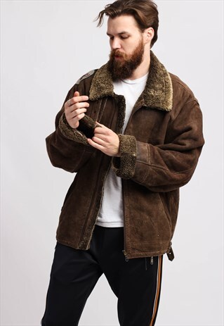 VINTAGE 90'S SHEARLING SHEEPSKIN COAT